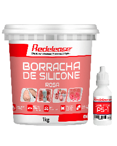Borracha De Silicone Rosa Média Flexibilidade para Moldes Com Catalisador (1,030 Kg)