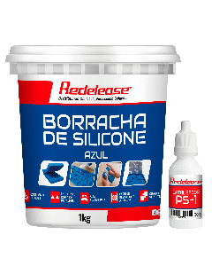 Borracha De Silicone Azul Alta Flexibilidade para Moldes Com Catalisador (1,030 Kg)