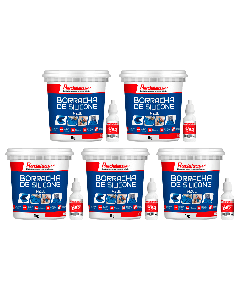 Borracha De Silicone Azul Alta Flexibilidade para Moldes Com Catalisador (5,150 Kg)