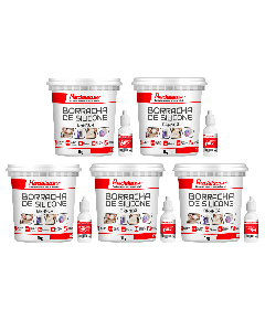 Borracha De Silicone Branca Alta Flexibilidade para Moldes Com Catalisador (5,150 Kg)