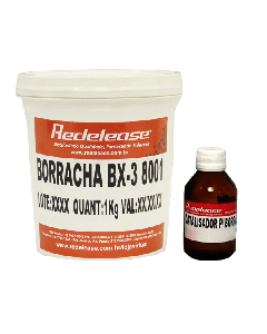 Borracha De Silicone BX3 8001 para Moldes de Extrema Resistência Com Catalisador (1,047 Kg)
