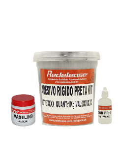 Kit Borracha De Silicone Preta + Vaselina