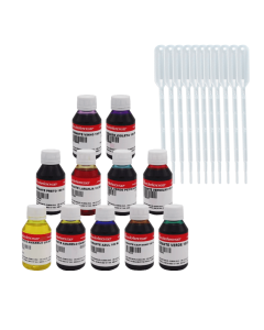 Kit TODOS os Corantes Translúcidos Com Pipetas de Brinde