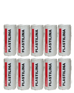 Massa De Modelar Plastilina: Branca 5 Kg [10 Un]