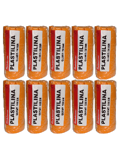 Massa De Modelar Plastilina Laranja 5 Kg (10 Un)