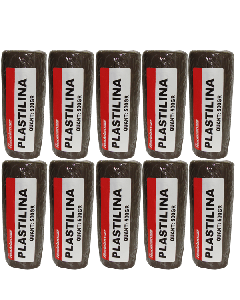 Massa De Modelar Plastilina Preta 5 Kg (10 Un)