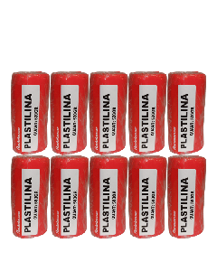 Massa De Modelar Plastilina Vermelha Terracota 5 Kg (10 Un)