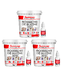 Borracha De Silicone Branca Alta Flexibilidade para Moldes Com Catalisador (3,090 Kg)