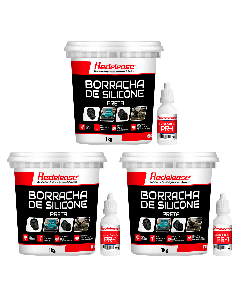 Borracha De Silicone Preta Rígida para Pneus Miniatura Com Catalisador (3,150 Kg)