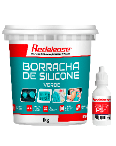 Borracha De Silicone Verde Alta Flexibilidade para Moldes Com Catalisador (1,030 Kg)