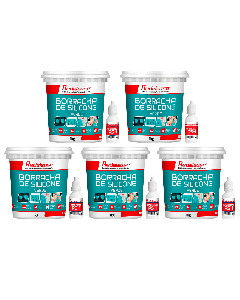 Borracha De Silicone Verde Alta Flexibilidade para Moldes Com Catalisador (5,150 Kg)