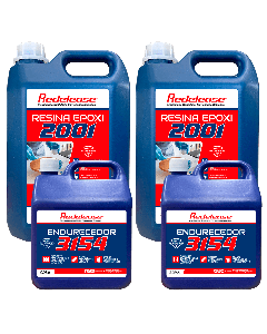 Resina 2001 Epoxi Transparente Com Endurecedor 3154 (15 Kg)