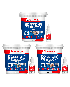 Borracha De Silicone Azul Alta Flexibilidade para Moldes Com Catalisador (3,090 Kg)