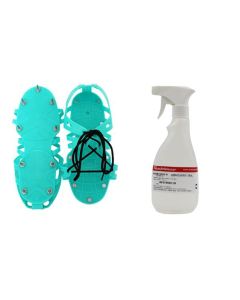 Kit Spray Quebra Bolhas + Par de Sapatos de Pregos