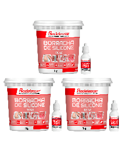 Borracha De Silicone Rosa Média Flexibilidade para Moldes Com Catalisador (3,090 Kg)