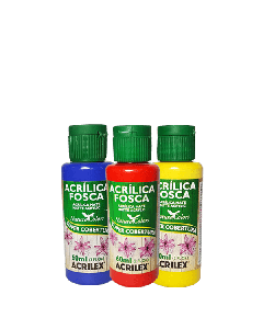 Kit Tintas Acrílicas Cores Primarias