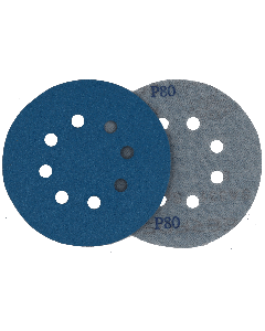 Disco de Lixa com Velcro para Roto Orbital 125mm 5" Grão 80