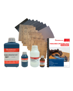 Kit Resina Epoxi Transparente para Acabamento em Trabalhos de Marcenaria + Apostila Manual do Aplicador (Brinde)