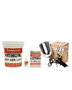 Kit Gel Coat Orto Branco C/ Catalisador e Diluente + Pistola Modelo 12 (Bico 4mm)