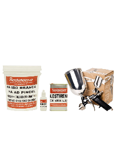 Kit Gel Coat Iso Branco C/ Catalisador e Diluente + Pistola Modelo 12 (Bico 4mm)