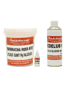 Kit Borracha De Silicone Rosa C/ Catalisador + Spray Redelub