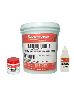 Kit Borracha De Silicone Verde + Vaselina