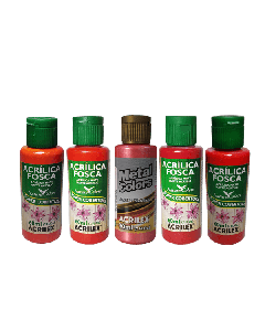 Kit Tintas Acrílicas (Todos os tons de Vermelho)