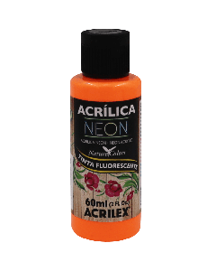 Tinta Acrílica Laranja Neon (60ml)
