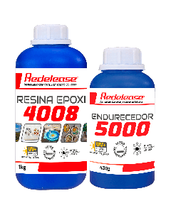 Resina Epoxi 4008 Baixa Viscosidade ULTRA TRANSPARENTE e Proteção UV Com Endurecedor (1,430 Kg)