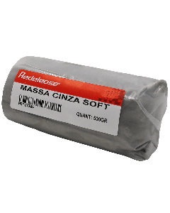 Massa De Modelar Plastilina Cinza Soft (0,500 Kg)