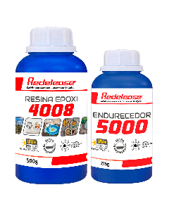 Resina Epoxi 4008 Baixa Viscosidade ULTRA TRANSPARENTE e Proteção UV Com Endurecedor (715 g)