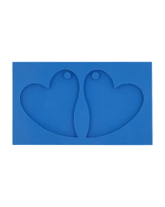 Molde de Silicone Pingente dois Corações