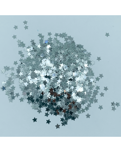 Glitter Estrela Prateada Holográfico Laser Silver Star (30 g)