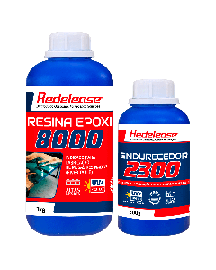 Resina Epoxi Plus 8000 Transparente Para Altas Espessuras Com Proteção UV Com Endurecedor (1,300 Kg)