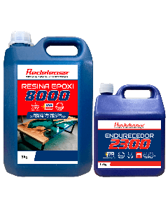 Resina Epoxi Plus 8000 Transparente Para Altas Espessuras Com Proteção UV Com Endurecedor (6,500 Kg)