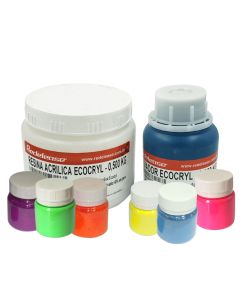 Kit Artesanato Eco Resina com Pigmentos Fluorescentes em pó