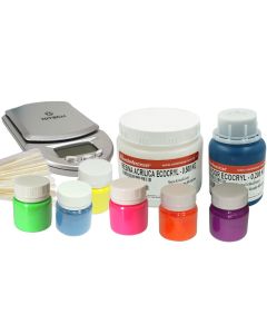 Kit Artesanato Eco Resina com Pigmentos e Ferramentas
