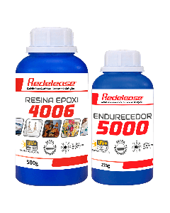 Resina 4006 Epoxi ULTRA TRANSPARENTE de Média Viscosidade Com Proteção UV Com Endurecedor 5000 (715 g)