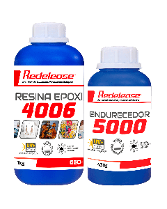 Resina 4006 Epoxi ULTRA TRANSPARENTE de Média Viscosidade Com Proteção UV Com Endurecedor 5000 (1,430 Kg)