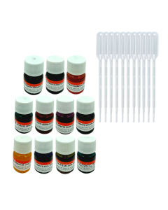 Kit Econômico TODOS os Corantes Translúcidos Com Pipetas de Brinde