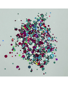 Glitter MIX de Ciano, Branco e Rosa (30 g)