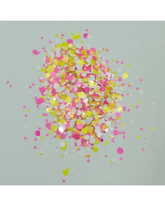 Glitter MIX de Rosa, Amarelo e Branco (30 g)