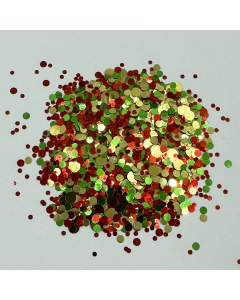 Glitter MIX de Verde, Amarelo e Laranja (30 g)