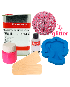 Kit Chaveiro Barbie em Resina com Molde de Silicone (Faça você mesmo)