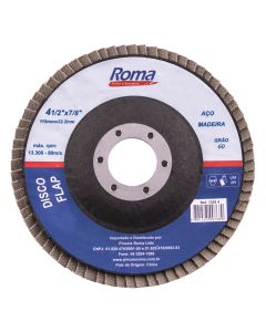 Disco de Lixa Flap 4.1/2 (115mmx22,2mm) Grão 60