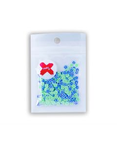 Charminhos Fimo para Decoração e Enchimento Florzinha Verde e Azul (5 g)