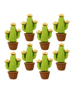 Charms Apliques para Decoração Cacto (8 Un)