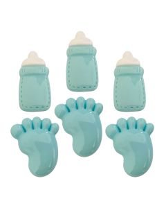 Charms Apliques para Decoração Baby Menino (6 Un)