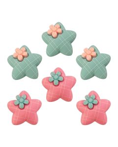Charms Apliques para Decoração Estrela (6 Un)