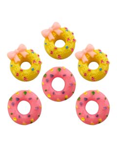 Charms Apliques para Decoração Rosquinha (6 Un)